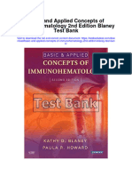 Basic and Applied Concepts of Immunohematology 2Nd Edition Blaney Test Bank Full Chapter PDF