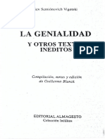 (Colección Inéditos) Liev Semiónovich Vigotski - La Genialidad y Otros Textos Ineditos-Editorial Almagesto (1998)