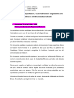 Acontecimientos Importantes y Trascendentes de Los Primeros Seis Presidentes Del México Independiente