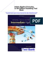Intermediate Algebra Everyday Explorations 5Th Edition Kaseberg Test Bank Full Chapter PDF