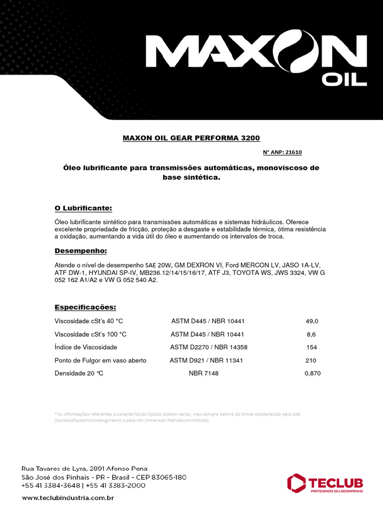 57_PERFORMA-ATF-GM-DEXRON-VI-SAE-20W (1) | PDF