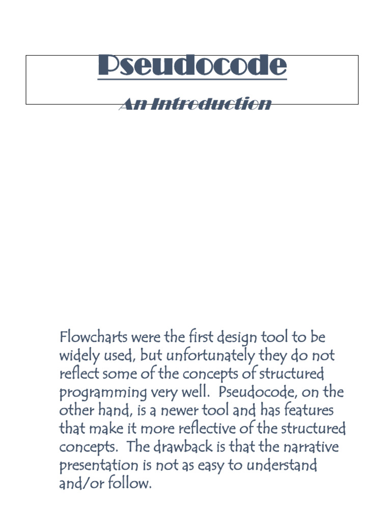 Pseudo Code | PDF