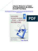 Managing Human Behavior in Public and Nonprofit Organizations 4Th Edition Denhardt Test Bank Full Chapter PDF