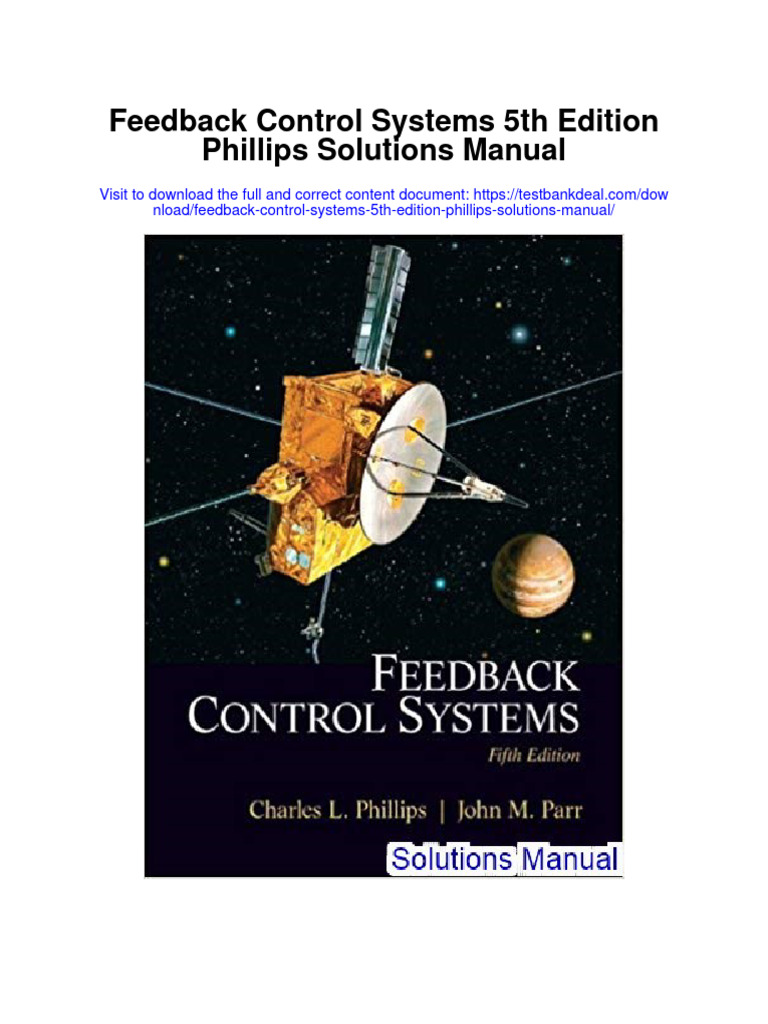 Feedback Control Systems 5Th Edition Phillips Solutions Manual Full Chapter PDF PDF