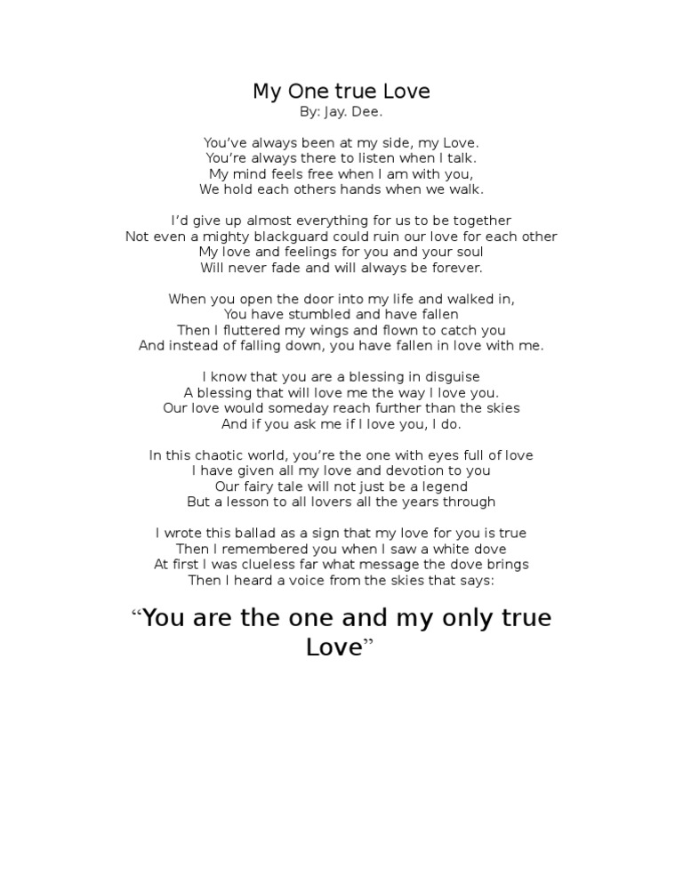 My One True Love