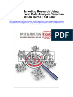 Basic Marketing Research Using Microsoft Excel Data Analysis Canadian 1St Edition Burns Test Bank Full Chapter PDF