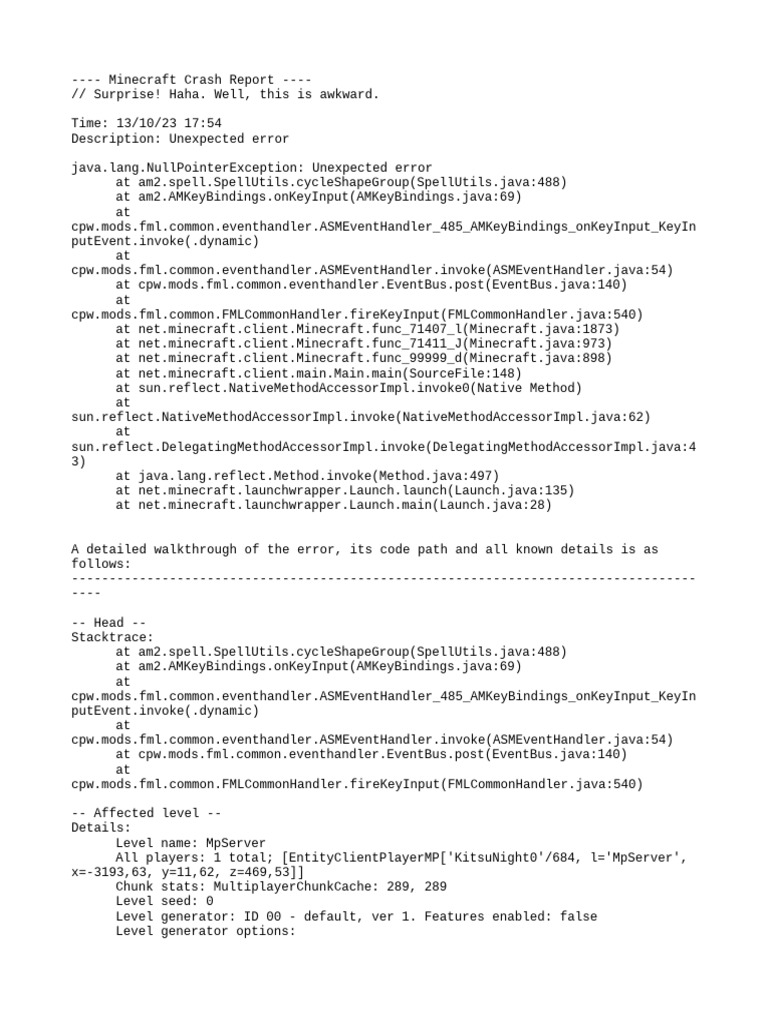 Crash 2023 10 13 - 17.54.47 Client | PDF | Computer Graphics | Computer ...