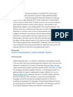 SFL Analysis Study