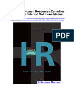 Managing Human Resources Canadian 8Th Edition Belcourt Solutions Manual Full Chapter PDF