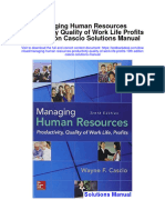 Managing Human Resources Productivity Quality of Work Life Profits 10Th Edition Cascio Solutions Manual Full Chapter PDF