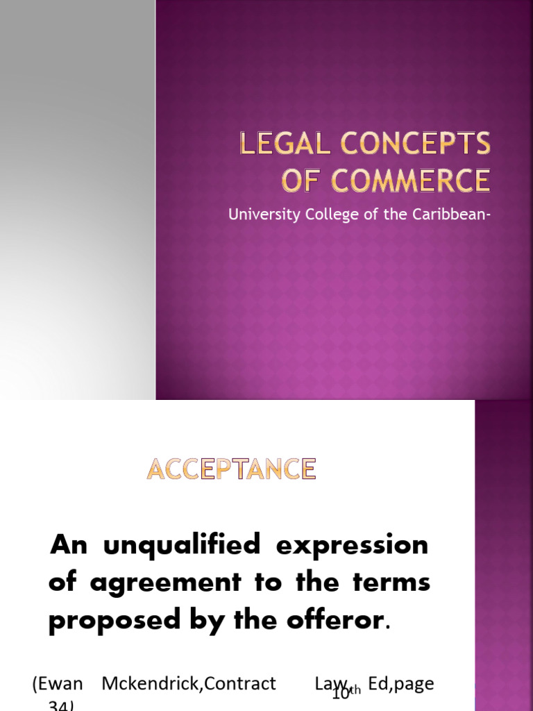 Contract Law: Acceptance Principles Explained | PDF | Offer And ...