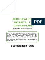 TDR Chinchihuasi Casco Urbano-Admisibilidad