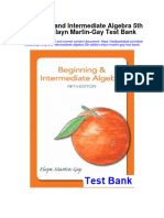 Beginning and Intermediate Algebra 5Th Edition Elayn Martin Gay Test Bank Full Chapter PDF