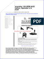 Link Belt Excavator 135 Spin Ace MSR Schematics Operators Service Manual