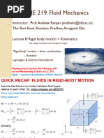 ME 219: Fluid Mechanics