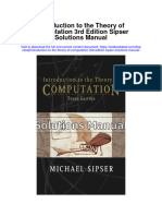 Introduction To The Theory of Computation 3Rd Edition Sipser Solutions Manual Full Chapter PDF