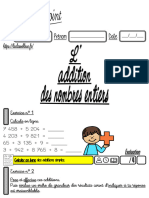 Laddition Des Nombres Entiers CM2