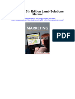 Marketing 5Th Edition Lamb Solutions Manual Full Chapter PDF