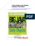 Big Java Early Objects 5Th Edition Horstmann Test Bank Full Chapter PDF