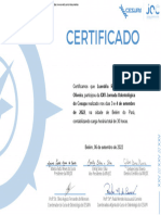 Certificado de Partipação Da XXVJOC