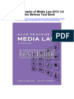 Major Principles of Media Law 2015 1St Edition Belmas Test Bank Full Chapter PDF