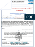 ALERTA - EPIDEMIOLOGICA SALMONELLA - Corregido