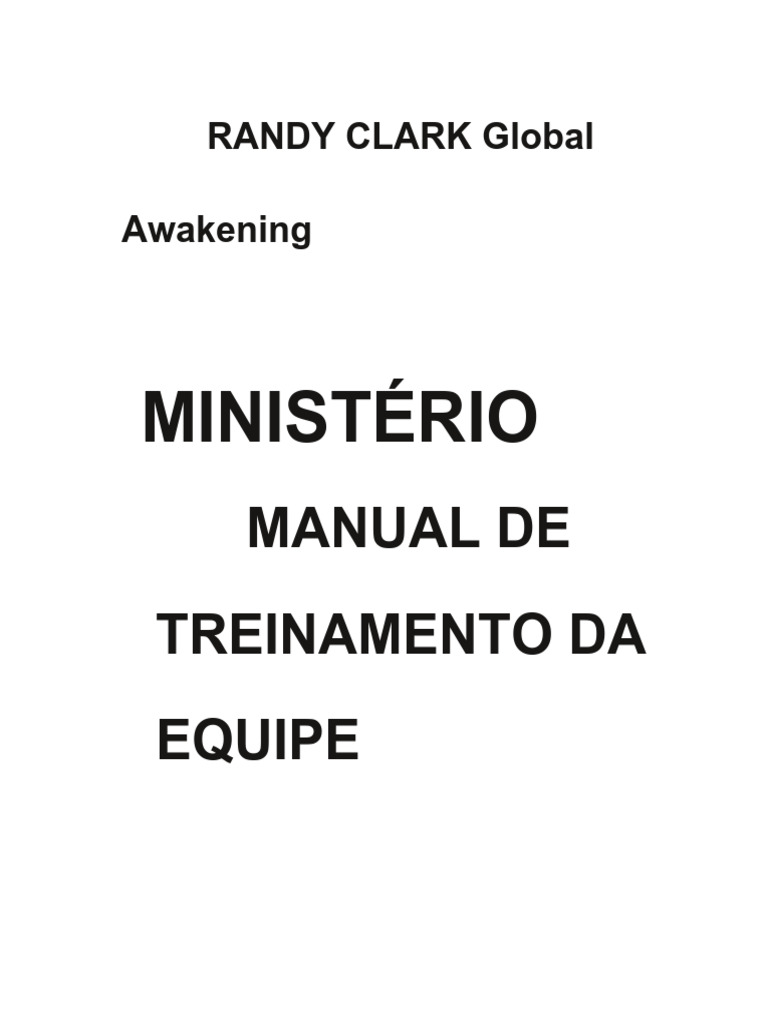 Ministry - Training - Manual - Randy Clark | PDF | Oração | Amor