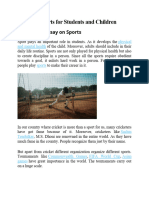 Essay On Sports For Students and Children