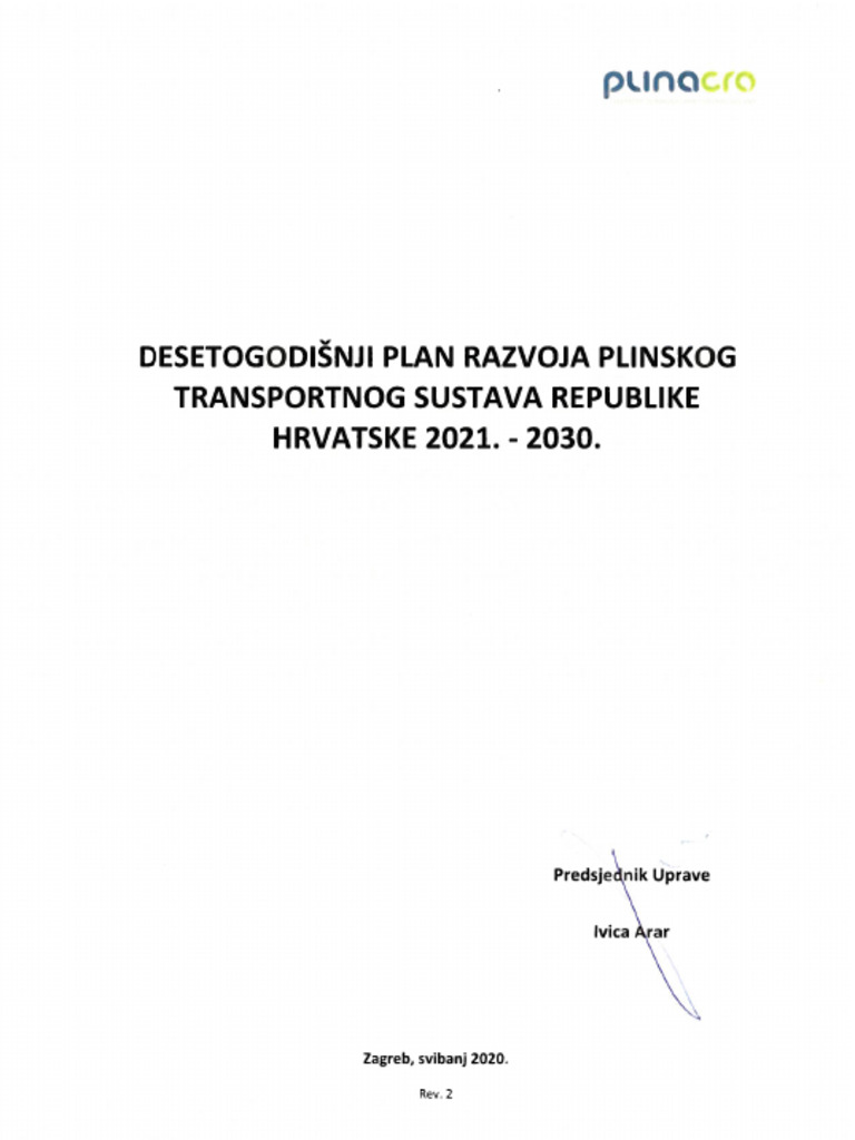 PLINACRO Desetogodišnji Plan Razvoja PTS 2021-2030 | PDF