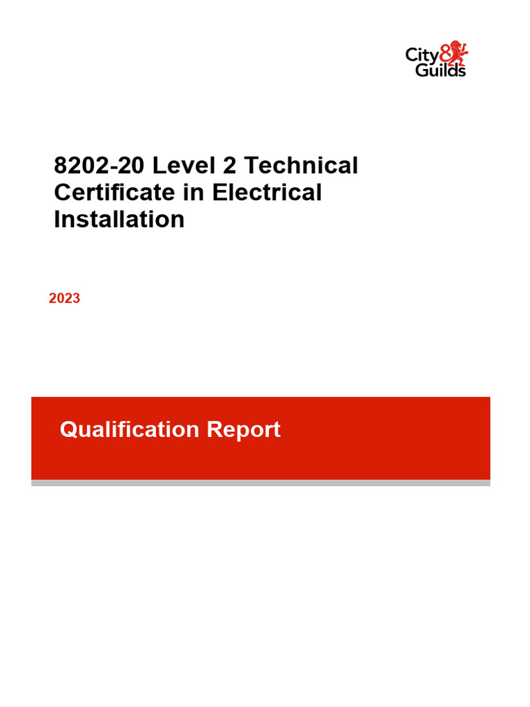 8202 Level 2 Electrical Installation Report | PDF | Multiple Choice ...