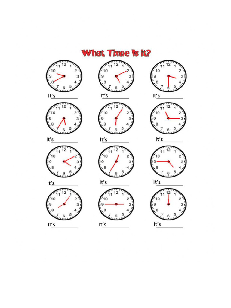 Clock Homework | PDF