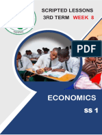 Economics Ss 1 3rd Term Week 8