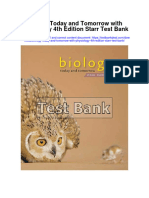 Biology Today and Tomorrow With Physiology 4Th Edition Starr Test Bank Full Chapter PDF