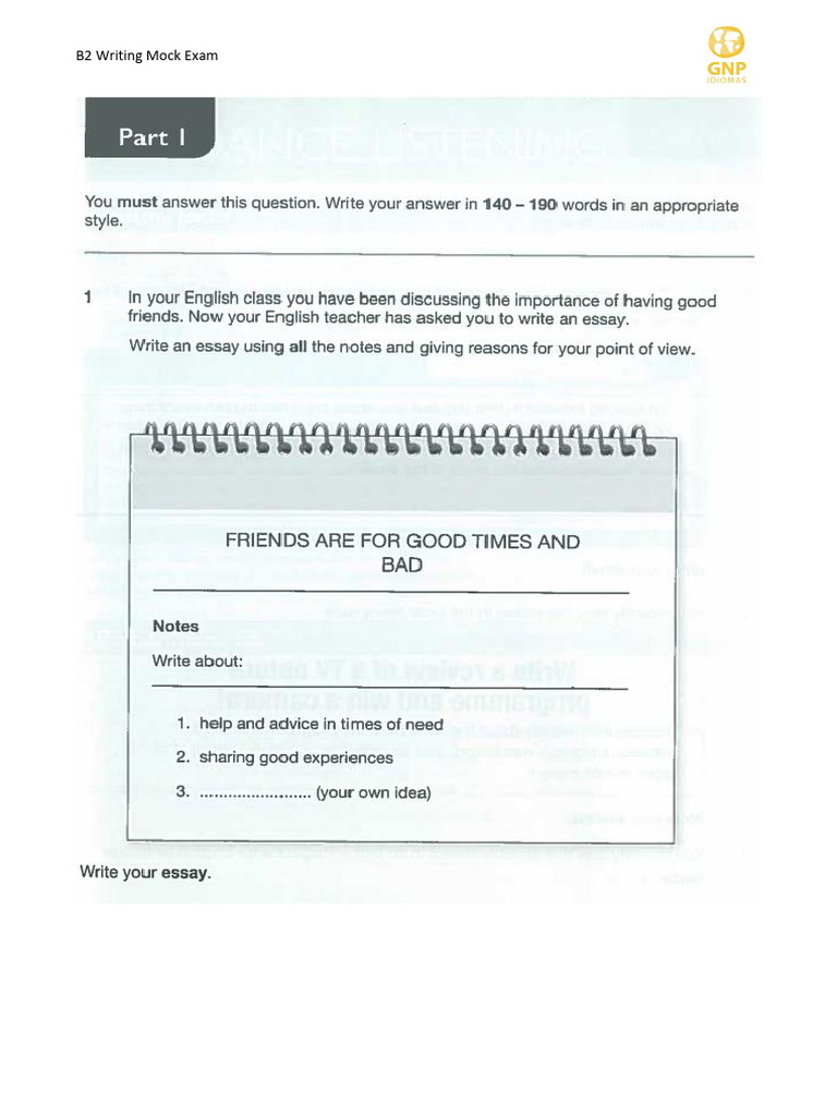 B2 Writing Mock Exam April 2023 Pdf