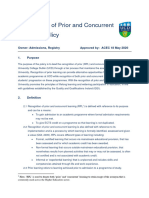 UCD - Recognition of Prior Learning- RPL