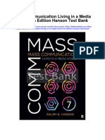 Mass Communication Living in A Media World 7Th Edition Hanson Test Bank Full Chapter PDF