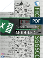 Excel Module 1 - Fic SGGSCC