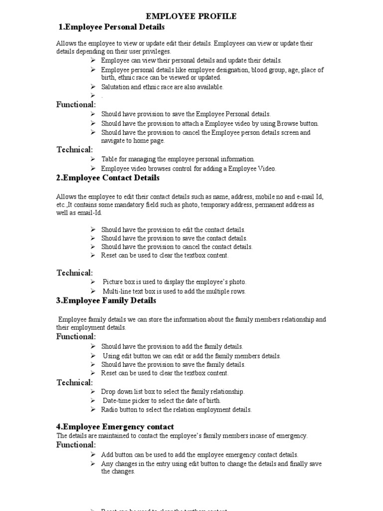 Employee Profile Management System | PDF | Competence (Human Resources ...