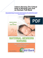 Maternal Newborn Nursing The Critical Components of Nursing Care 2Nd Edition Durham Test Bank Full Chapter PDF