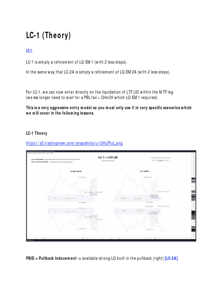 LC-1 Trading Model Overview | PDF | Computers