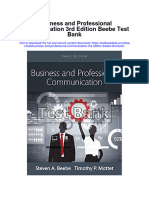 Download Business And Professional Communication 3Rd Edition Beebe Test Bank full chapter pdf