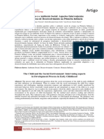 Artigo A Criança e o Ambiente Social (Primeira Infância)