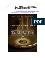 Mathematics of Finance 8Th Edition Brown Test Bank Full Chapter PDF