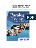 Download Paralegal Today The Legal Team At Work 7Th Edition Miller Test Bank full chapter pdf
