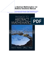 Download Passage To Abstract Mathematics 1St Edition Watkins Solutions Manual full chapter pdf