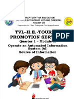 PDF Tourismpromotionservices q1 Module 1 For Teacher - Compress