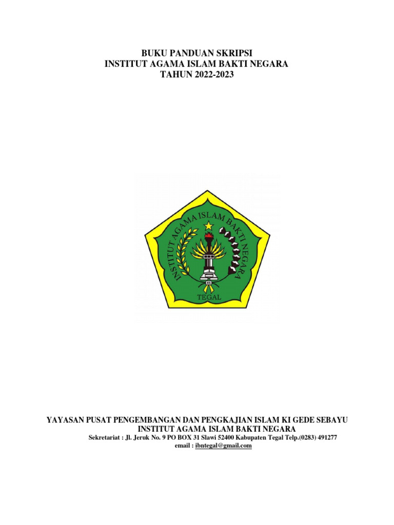 Panduan Skripsi IBN Tegal 2022-2023 | PDF | Seni | Komputer