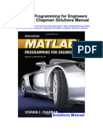 Matlab Programming For Engineers 5Th Edition Chapman Solutions Manual Full Chapter PDF