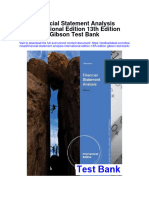 Financial Statement Analysis International Edition 13Th Edition Gibson Test Bank Full Chapter PDF