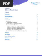 3.3 Uniform Acceleration